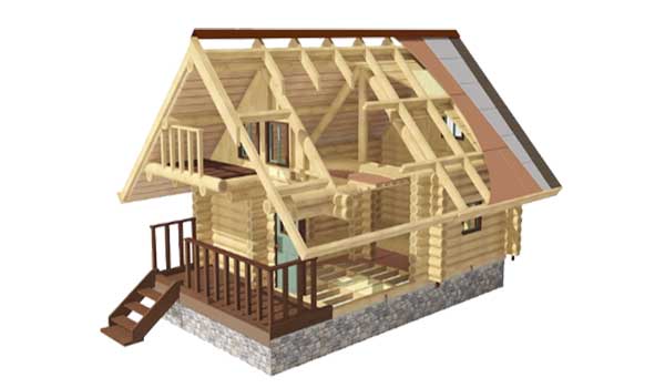 Покрасить бревенчатый дом